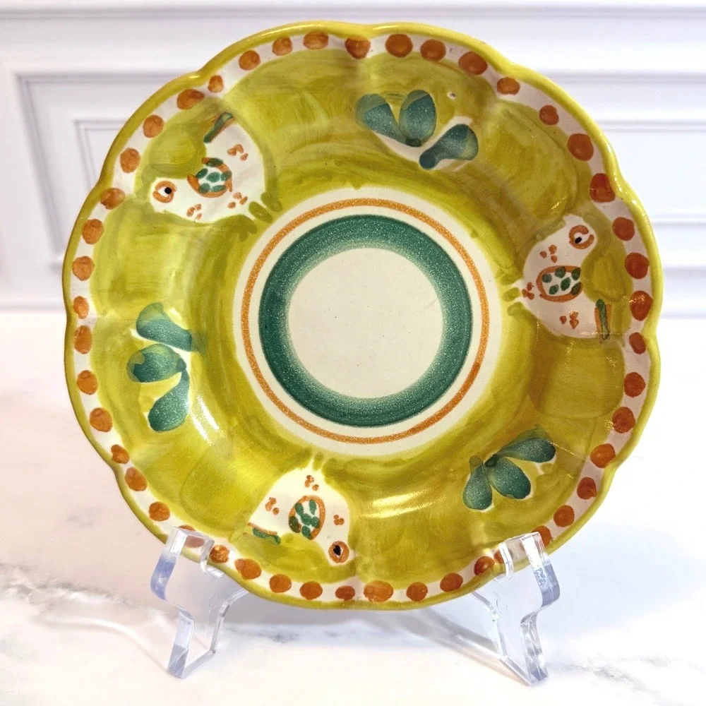 Ceramica‎ Solimene Vietri Positano CAS Yellow Chicken 5 3/4